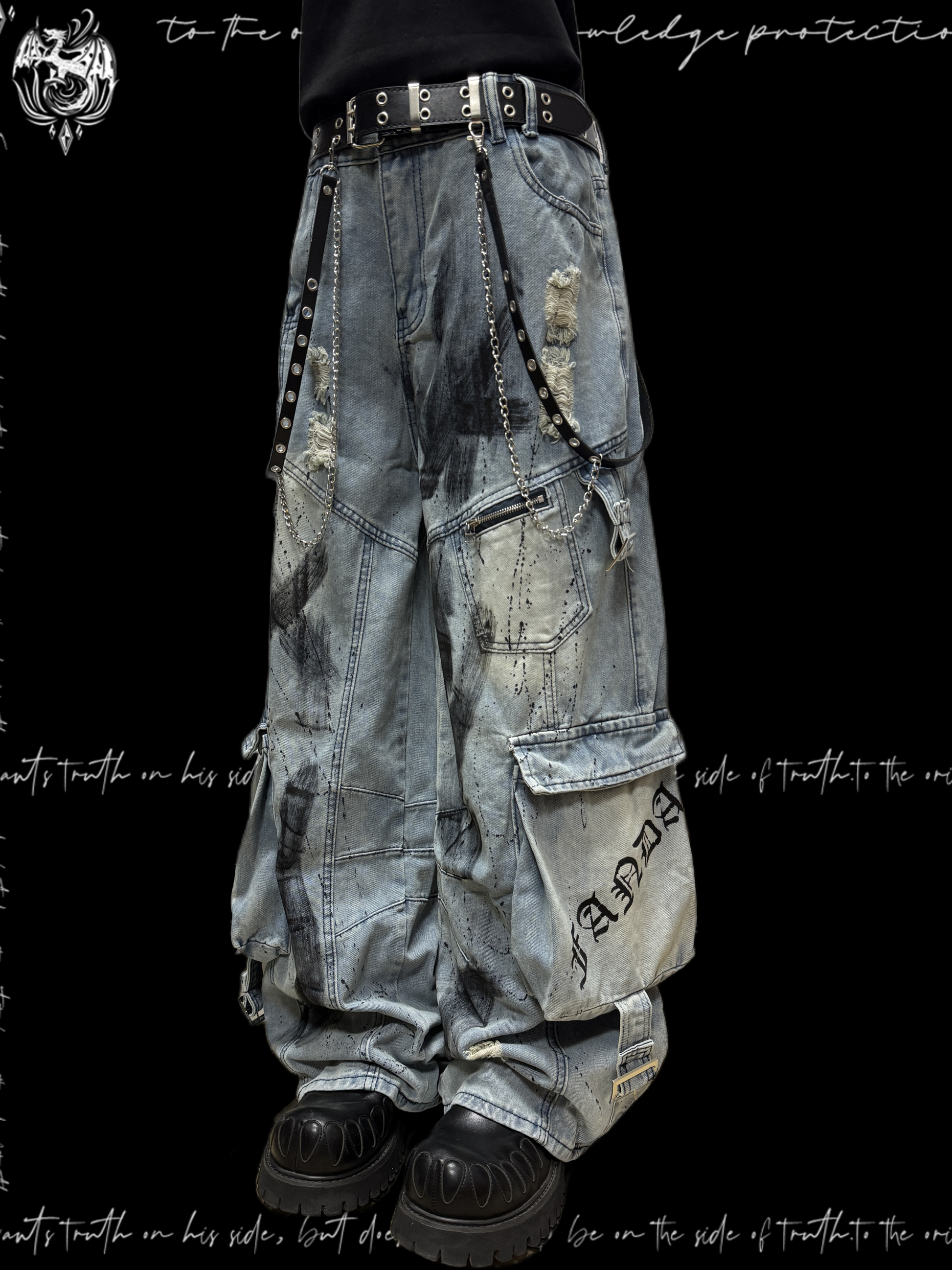 Bleached Cargo Pants 4