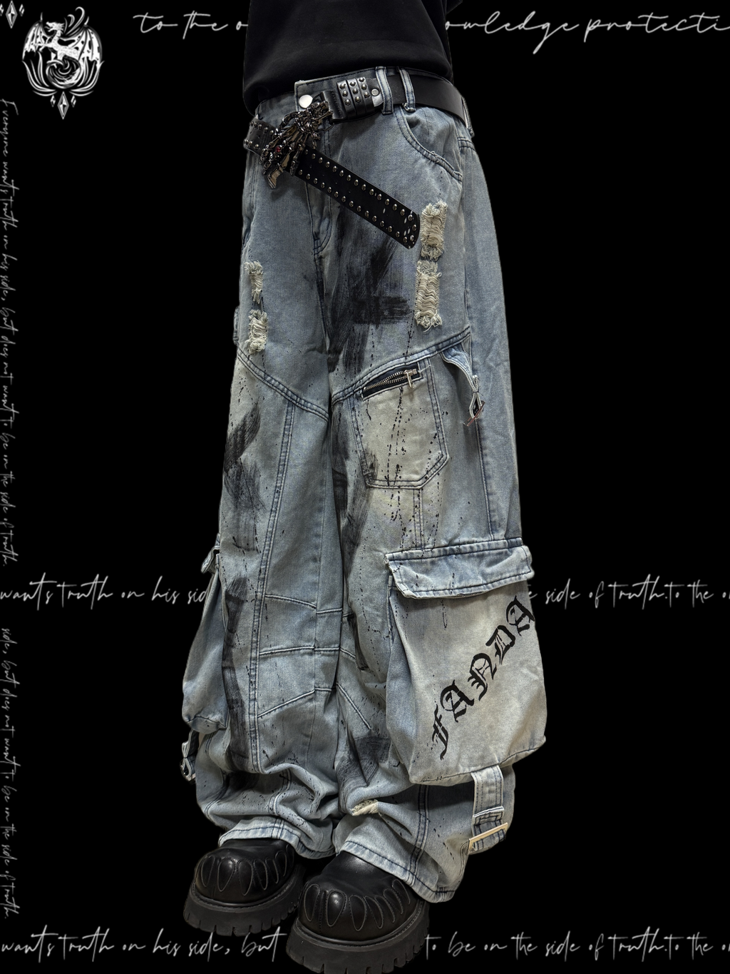 Bleached Cargo Pants 6