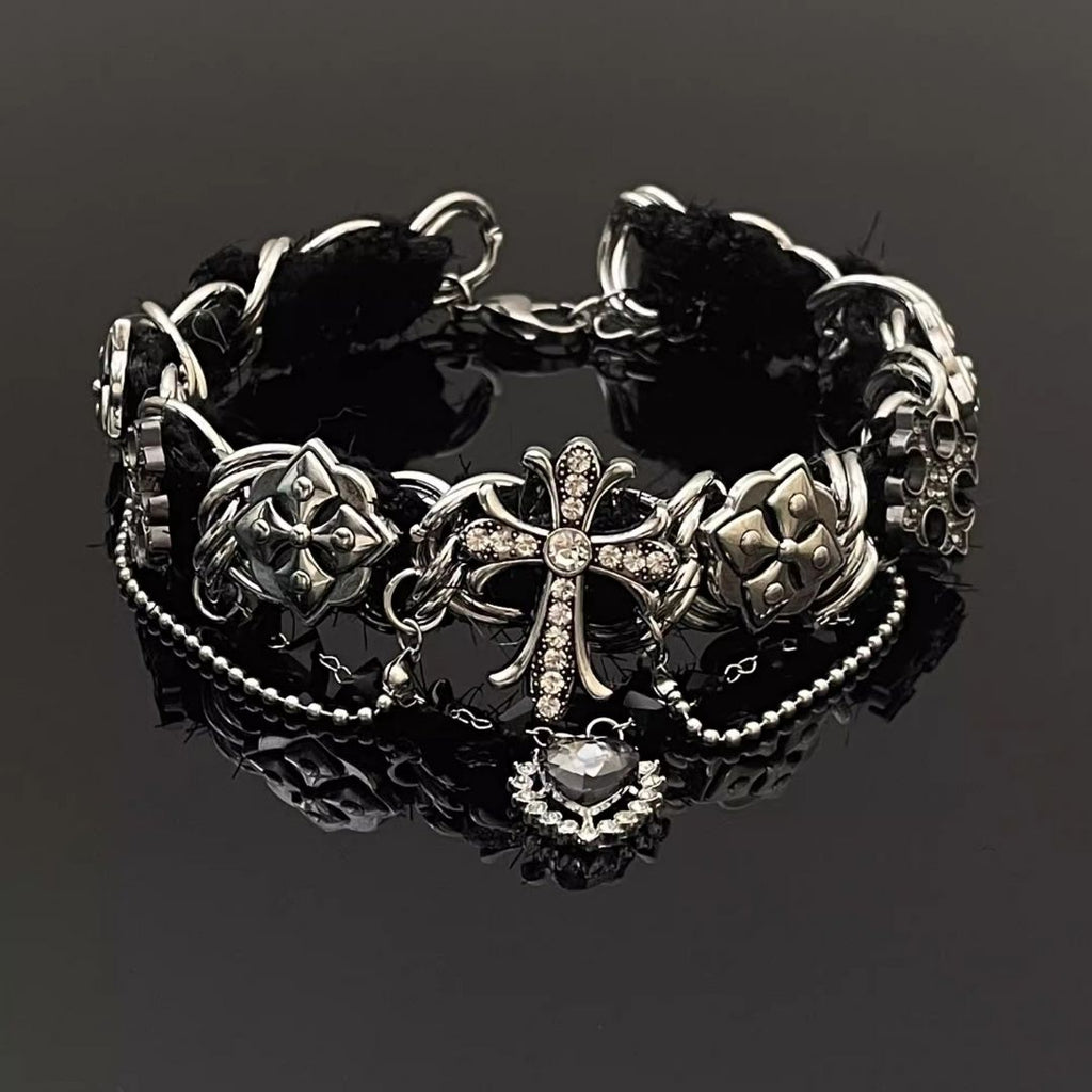 Chrome Velvet Choker 5