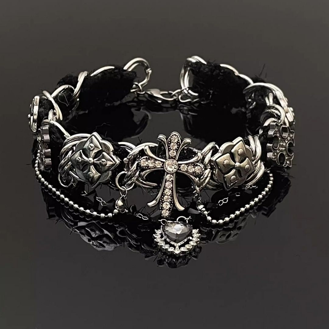 Chrome Velvet Choker 5