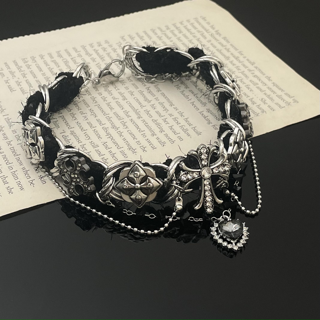 Chrome Velvet Choker 6