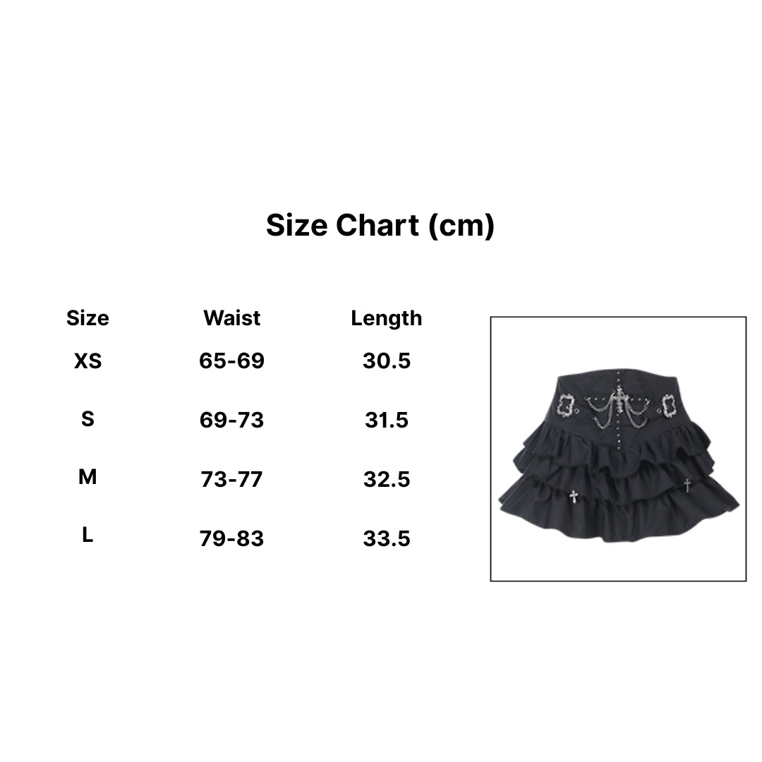 Cross Chain Ruffle Skirt 8