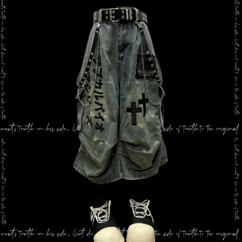 Cross Denim Cargo Shorts 1