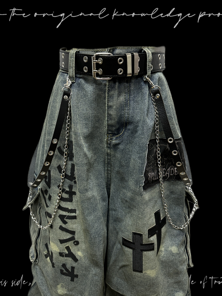 Cross Denim Cargo Shorts 4