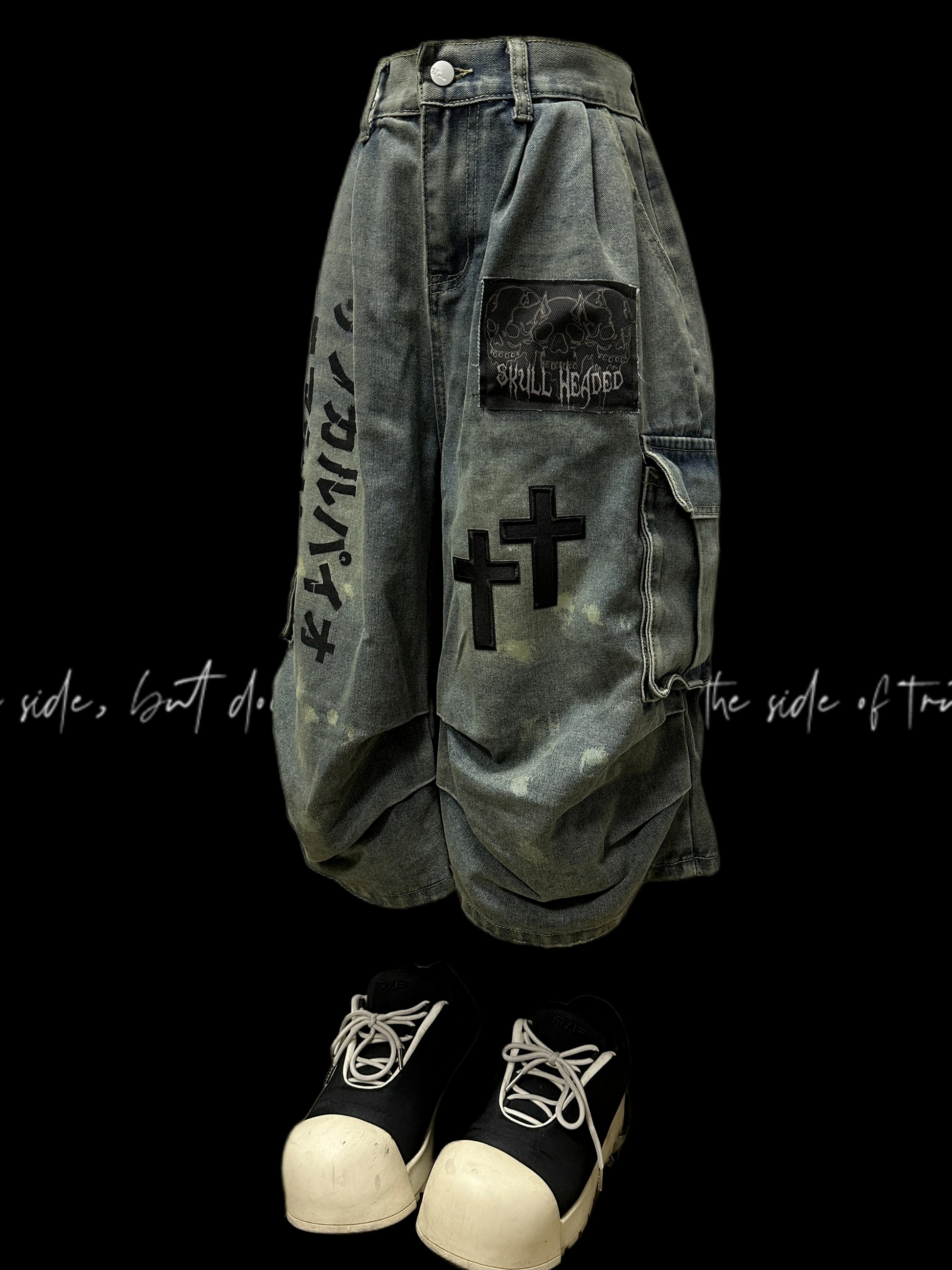 Cross Denim Cargo Shorts 8