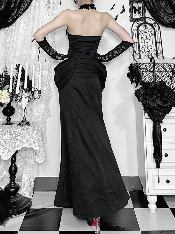 Cross Halter Slit Dress 3