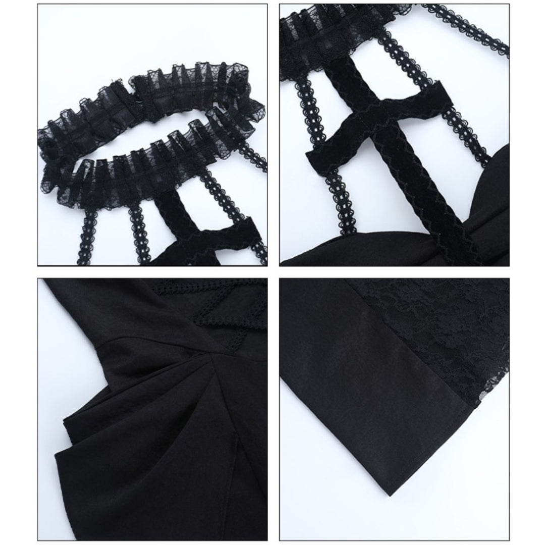 Cross Halter Slit Dress 7