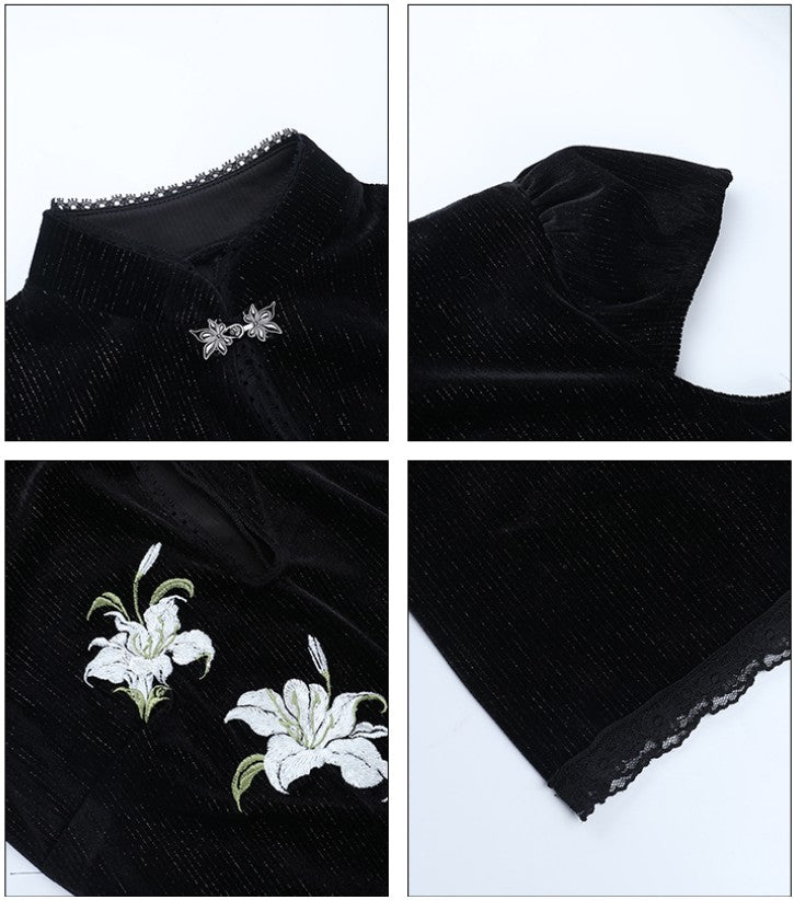 Dark Oriental Lily Gown 7