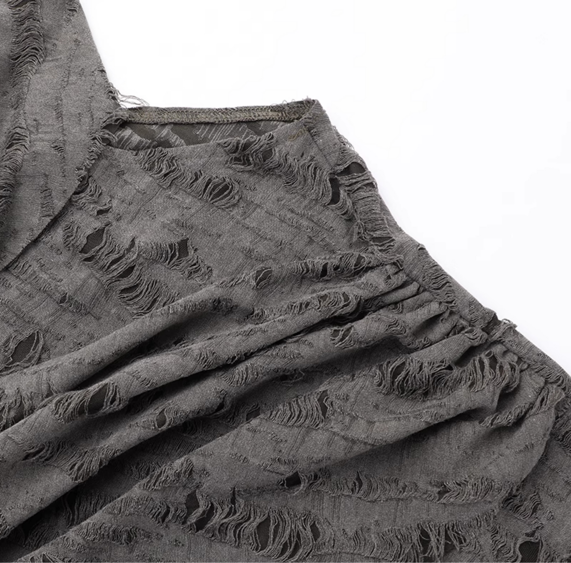 Distressed Hooded Slit Dress 10