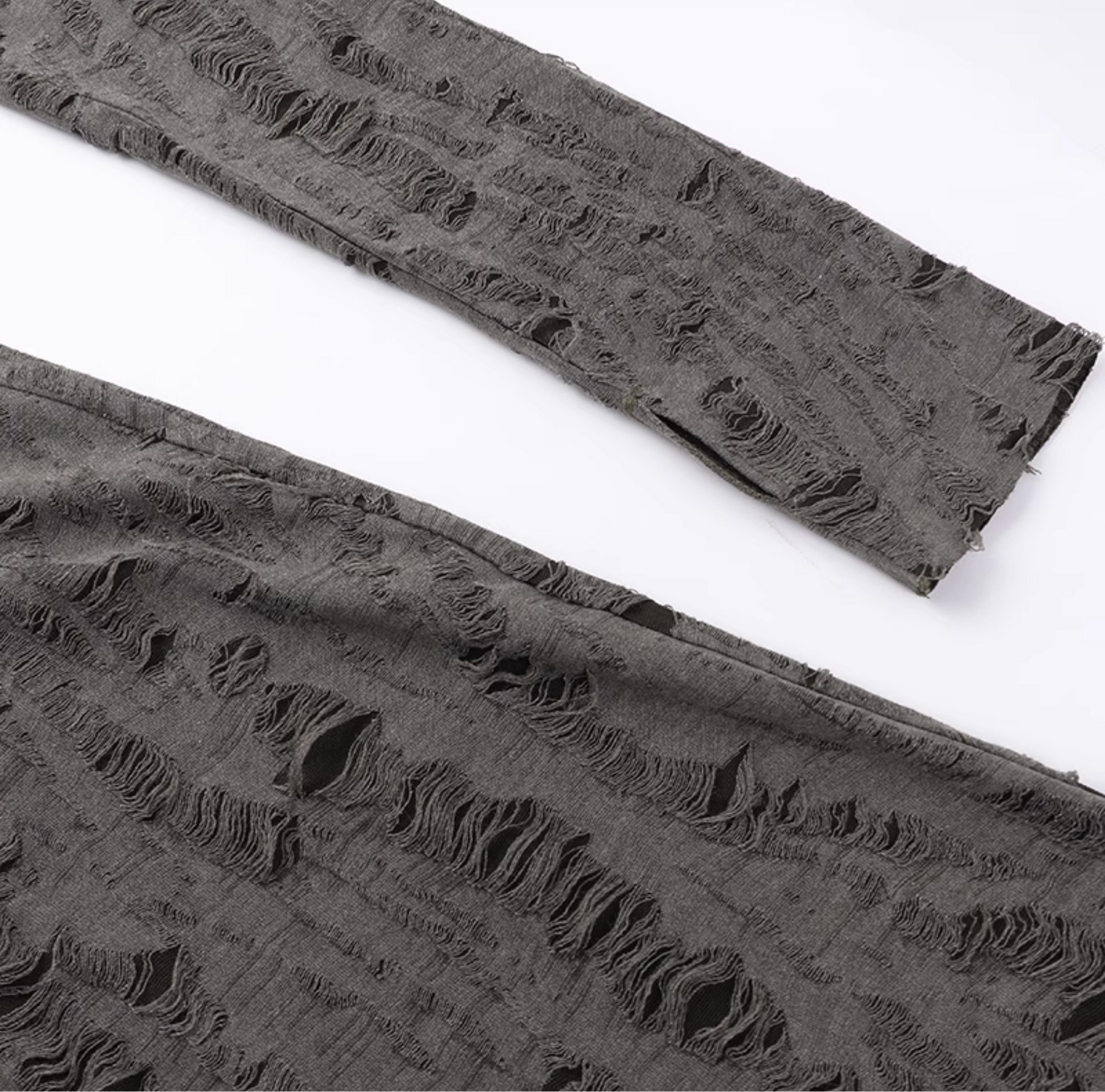 Distressed Hooded Slit Dress 11