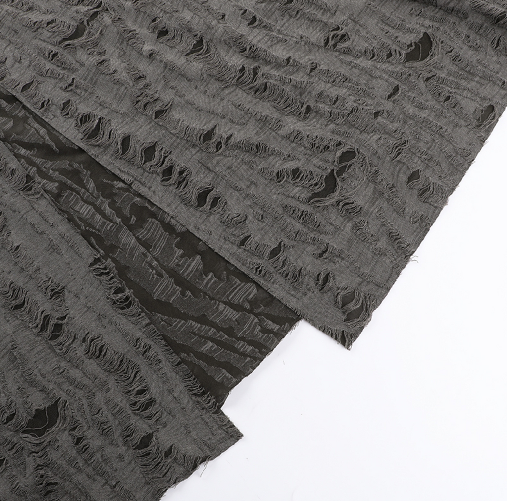 Distressed Hooded Slit Dress 13