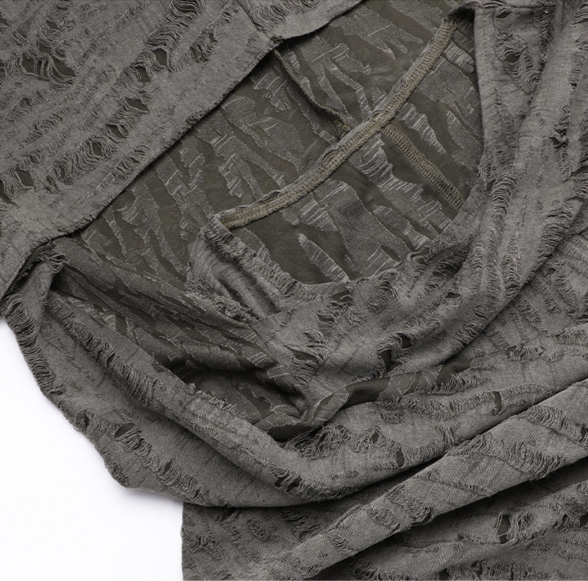 Distressed Hooded Slit Dress 9