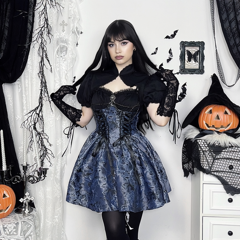 Floral Brocade Bustier Dress 19