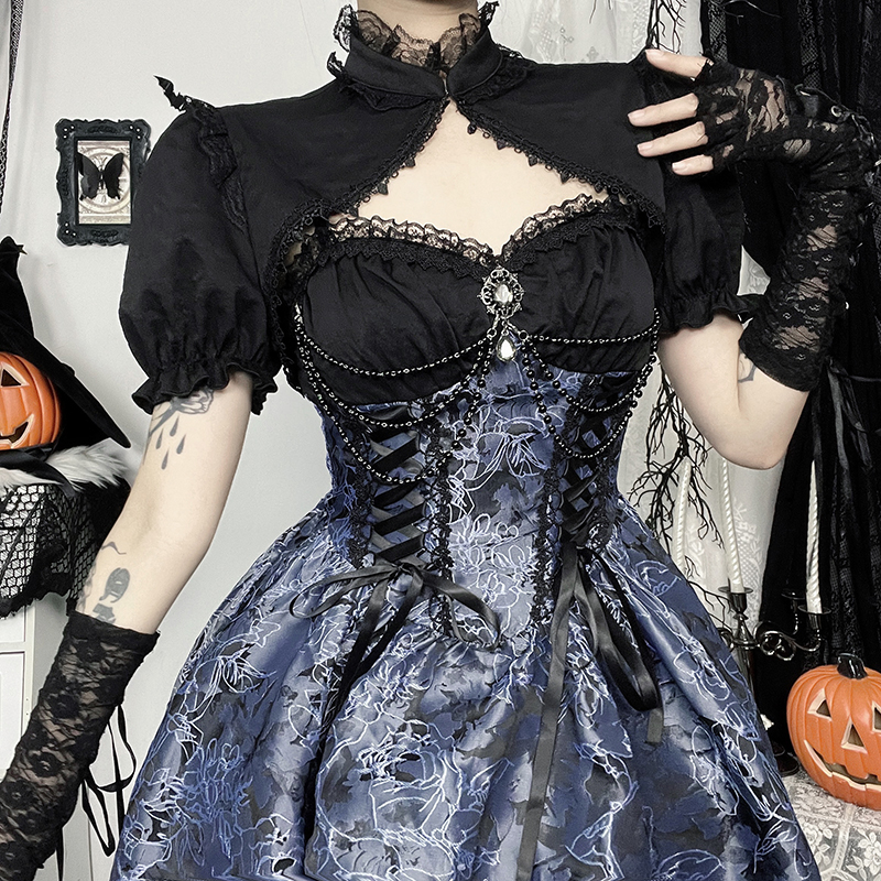 Floral Brocade Bustier Dress 5