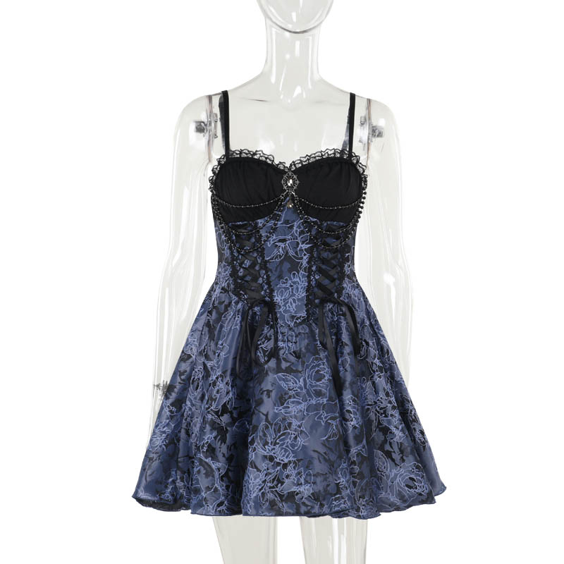 Floral Brocade Bustier Dress 7