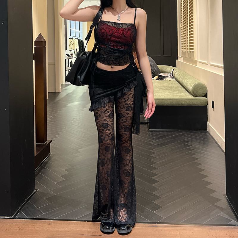 Floral Lace Sheer Pants 3