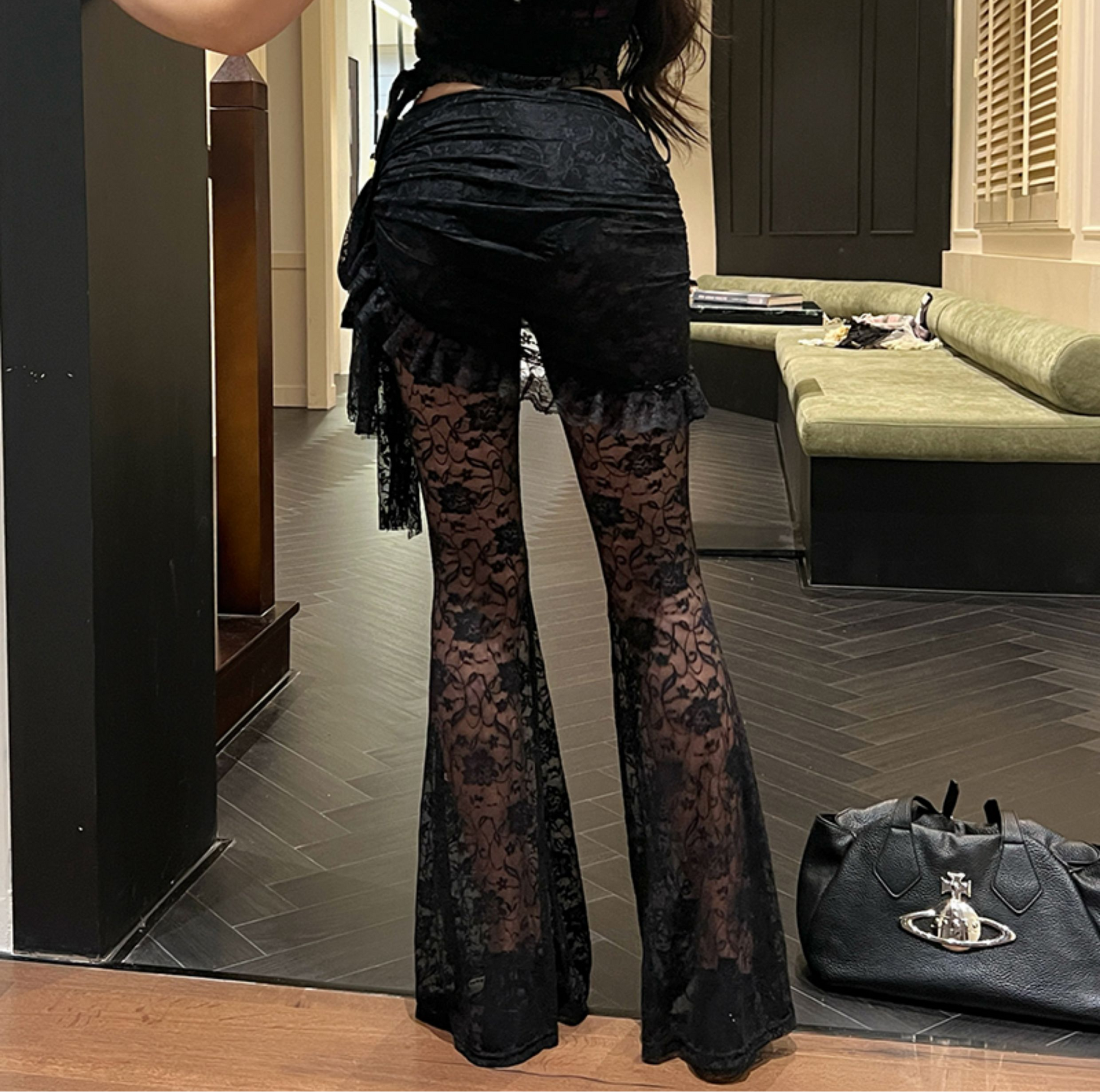 Floral Lace Sheer Pants 5