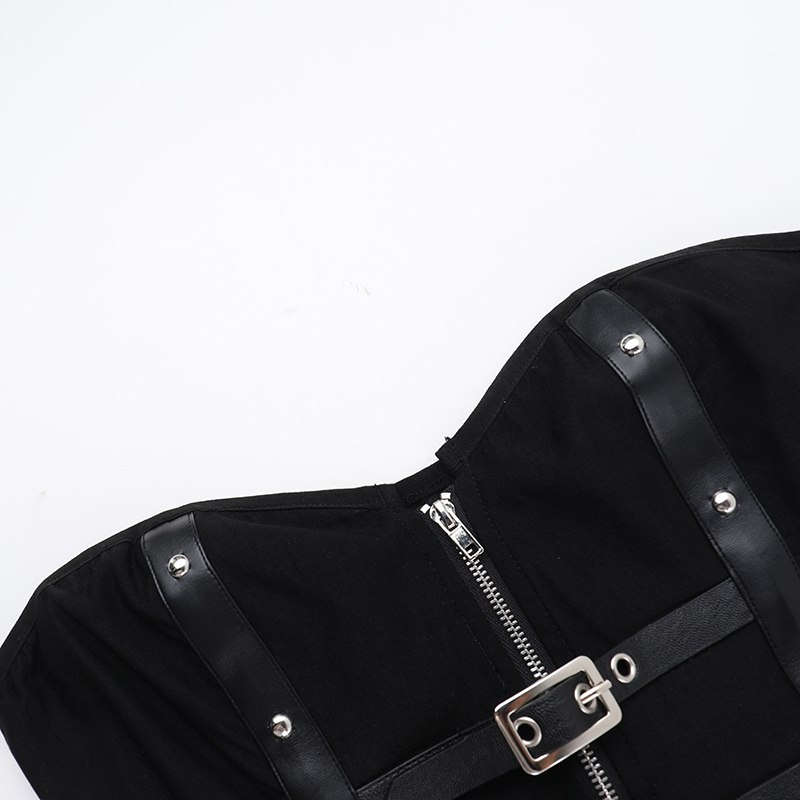 Gothic Buckle Zip Corset 12