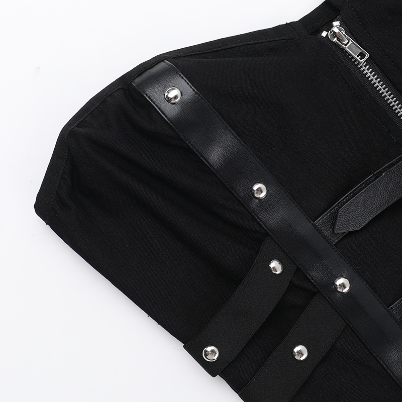 Gothic Buckle Zip Corset 13