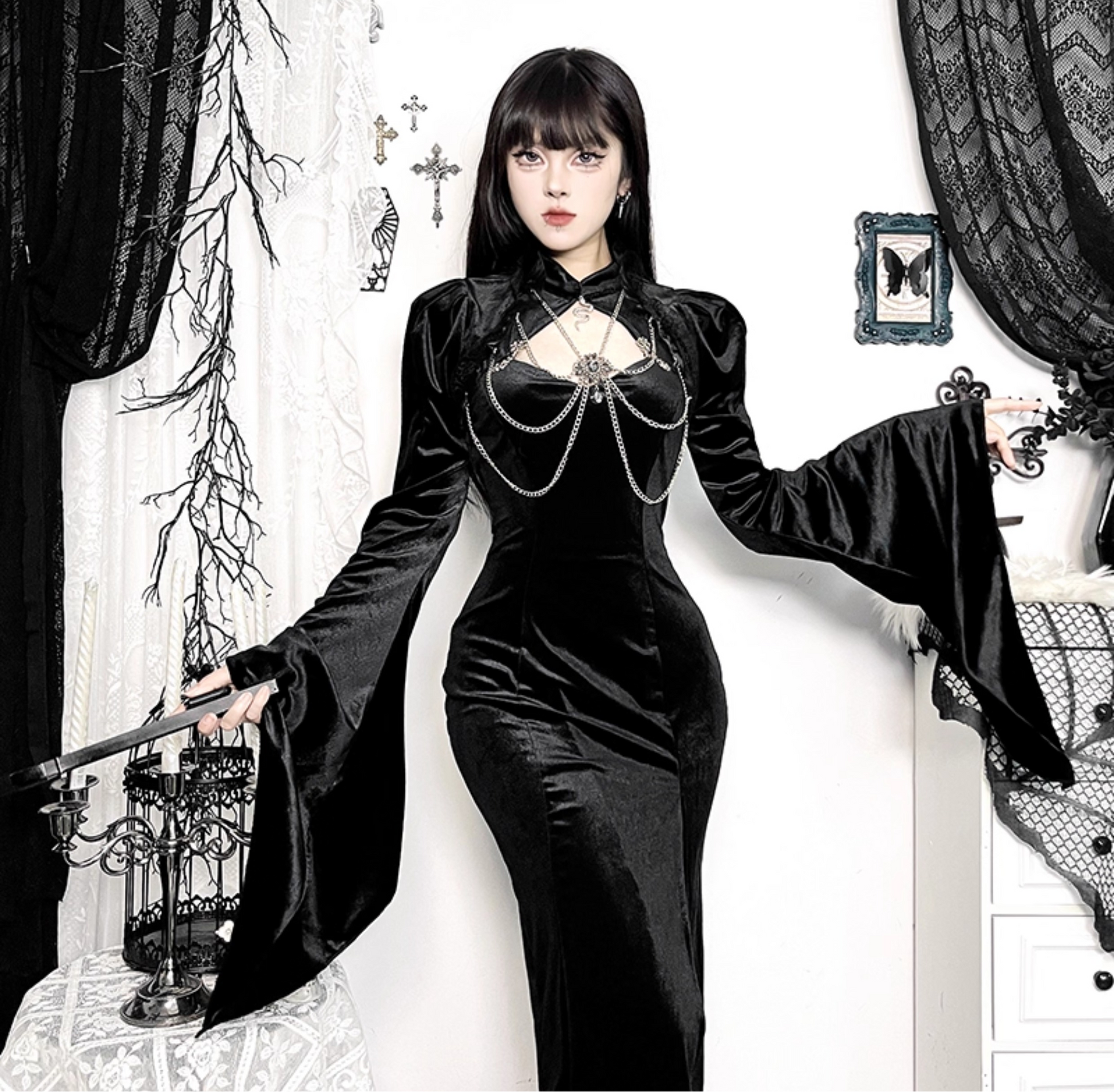 Gothic Chain Drape Bolero 1