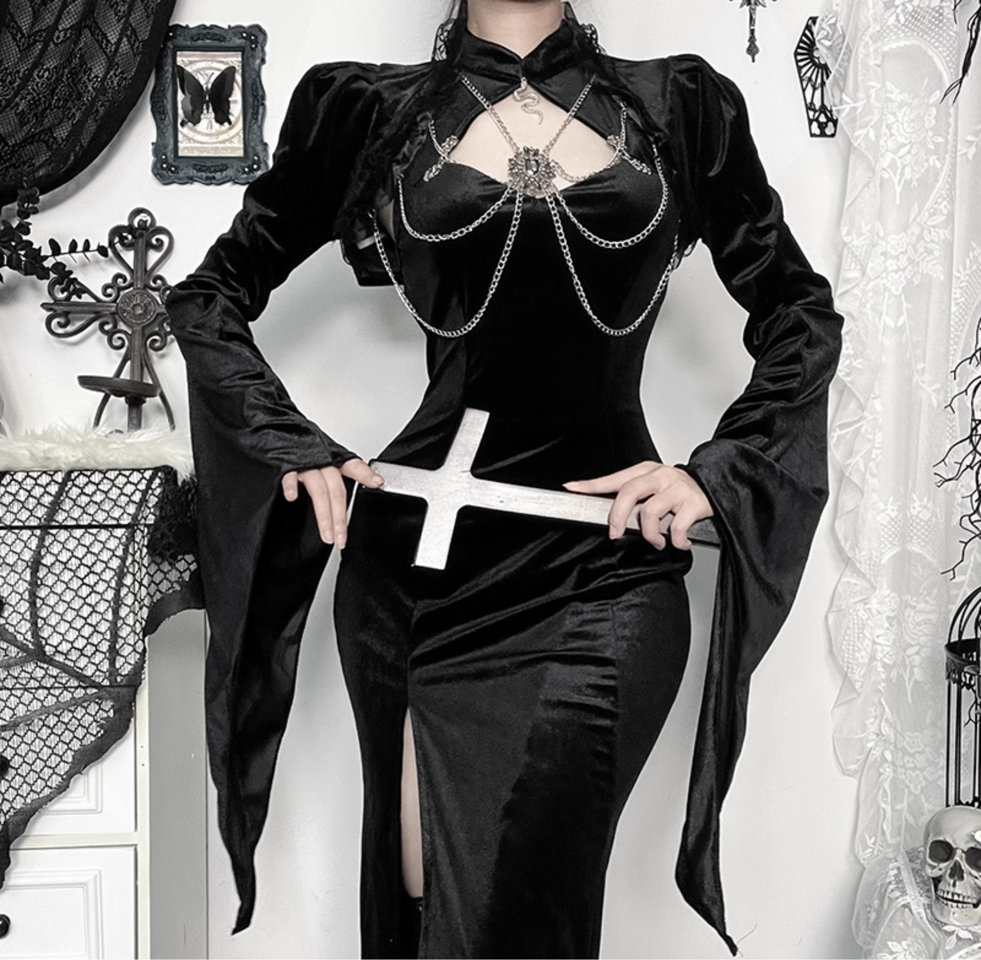 Gothic Chain Drape Bolero 5