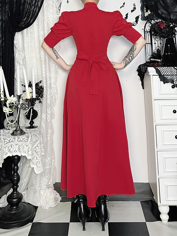 Gothic High Neck Maxi Dress 5