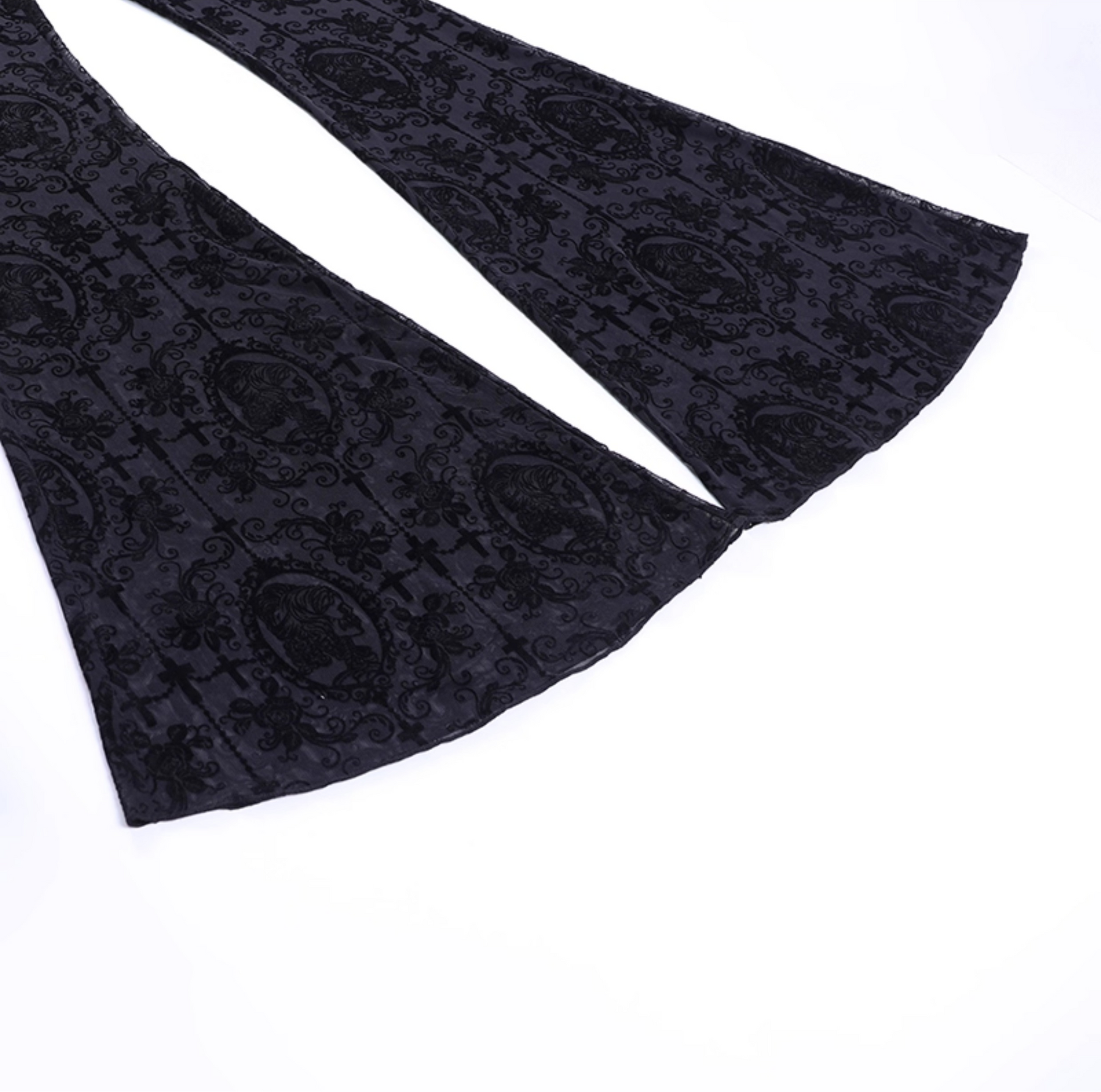Gothic Lace Flared Pants 10