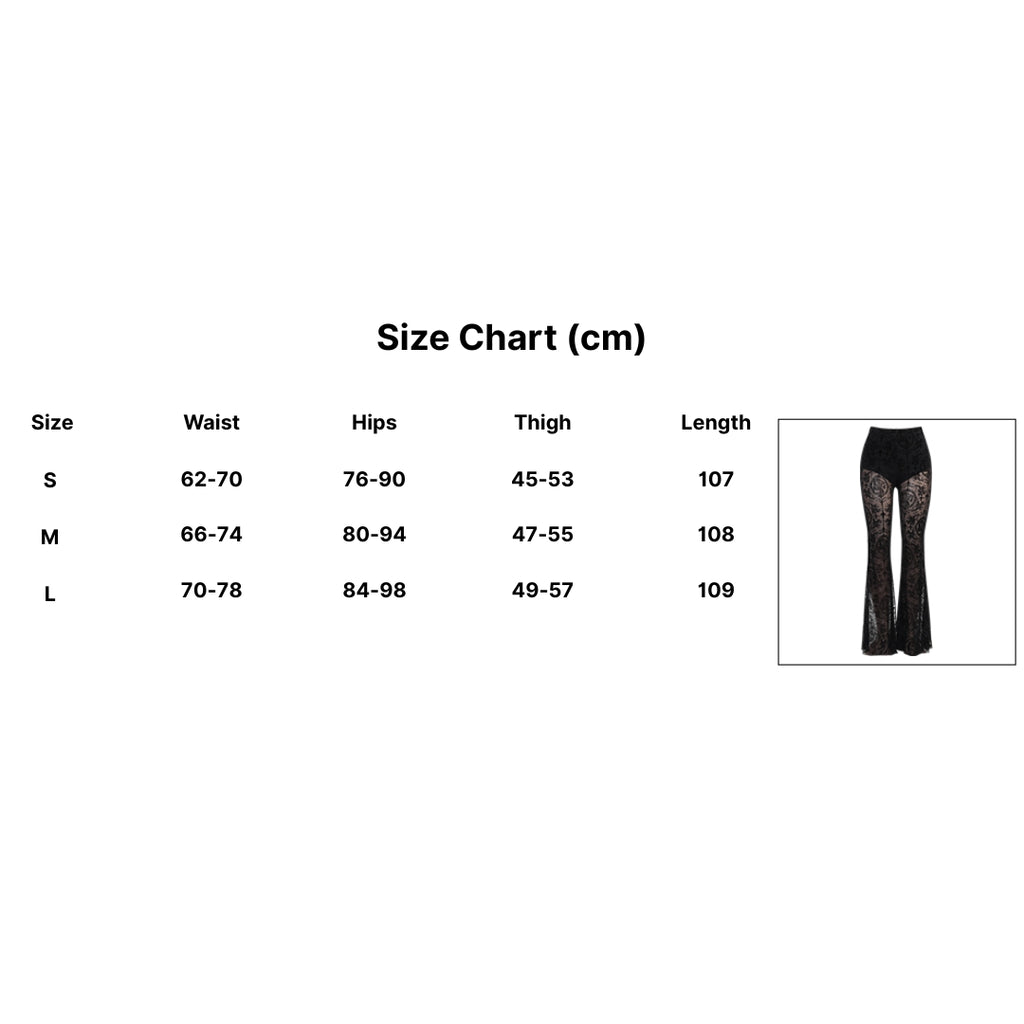 Gothic Lace Flared Pants 13