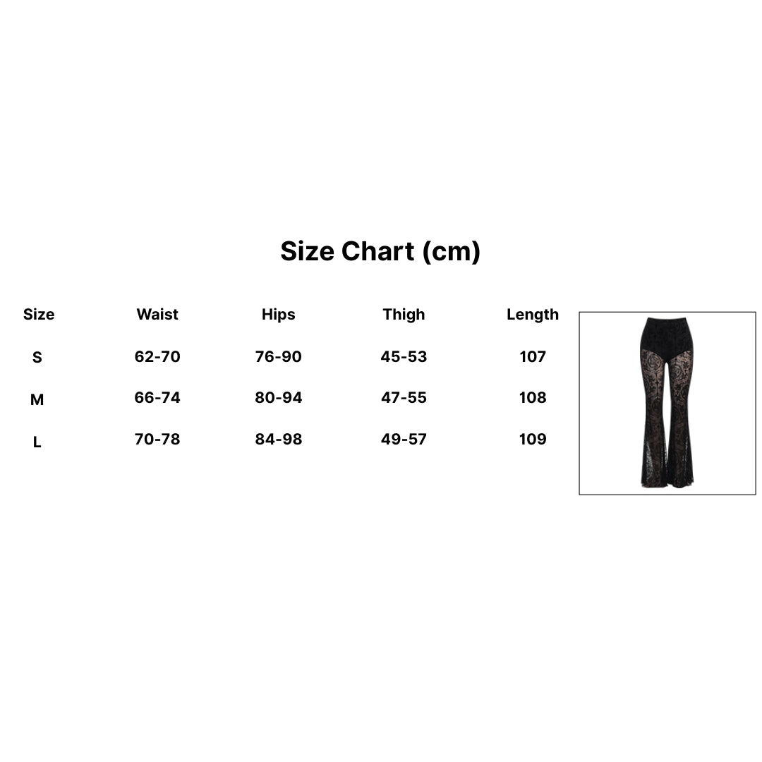 Gothic Lace Flared Pants 13