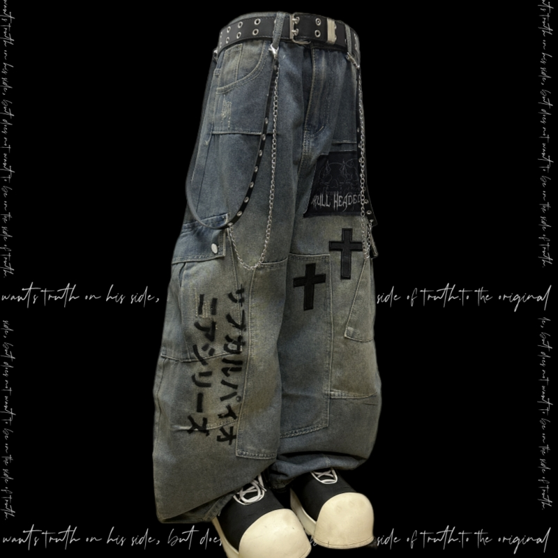 Gothic Oversized Baggy Jeans 1