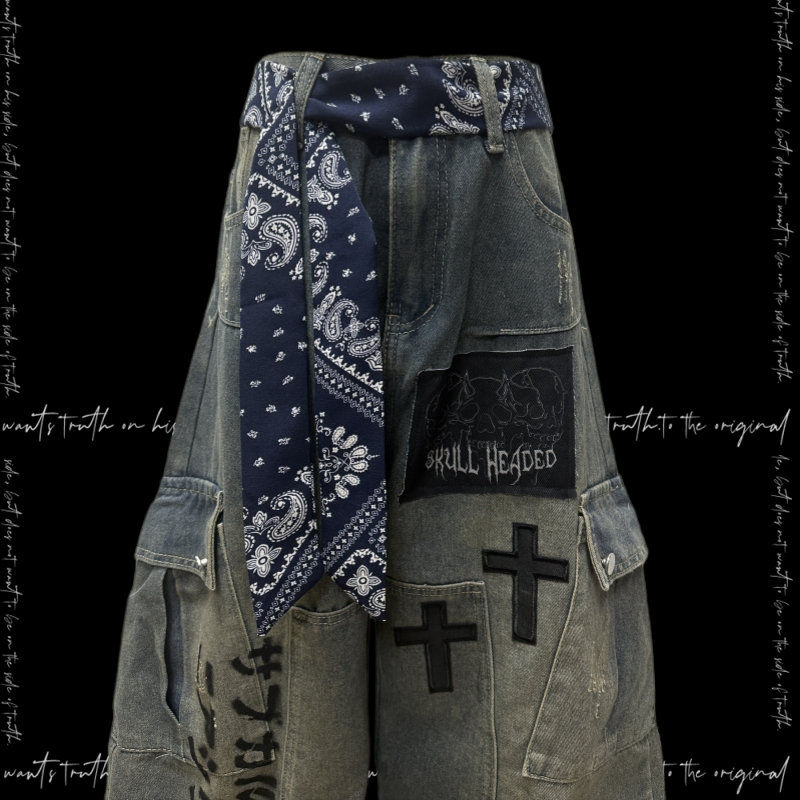Gothic Oversized Baggy Jeans 4