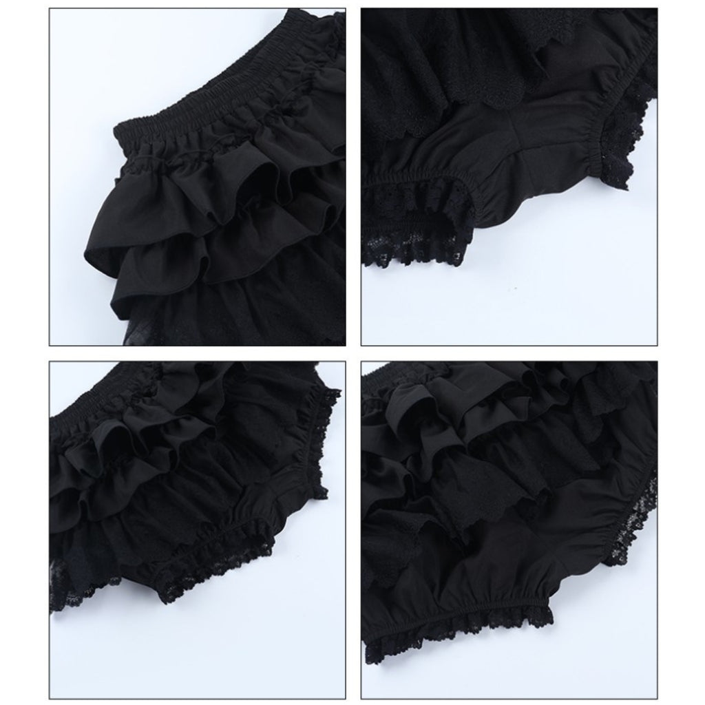 Gothic Ruffle Lace Bloomers 2