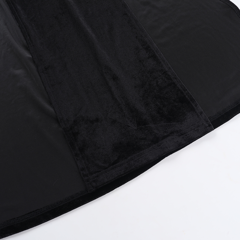 Gothic Skeleton Slit Dress 17