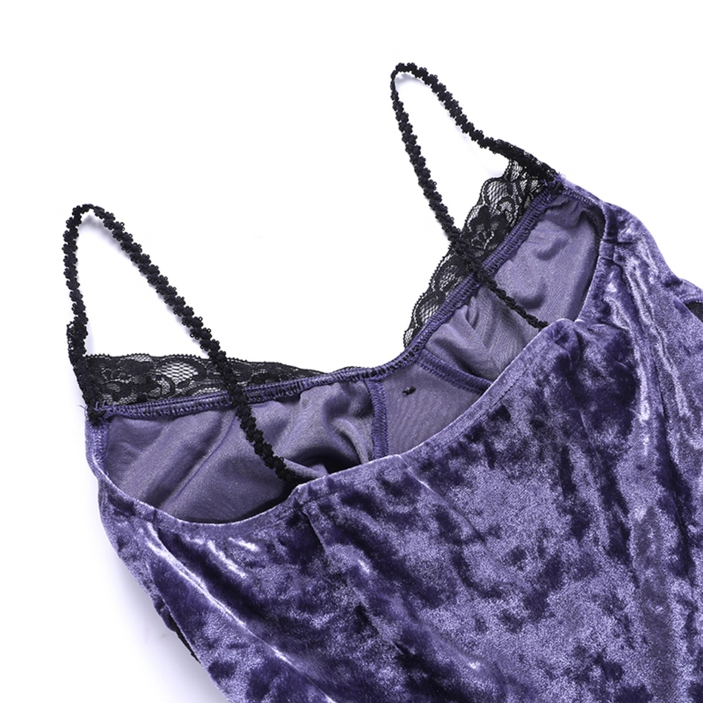 Gothic Velvet Dress with Cross 14