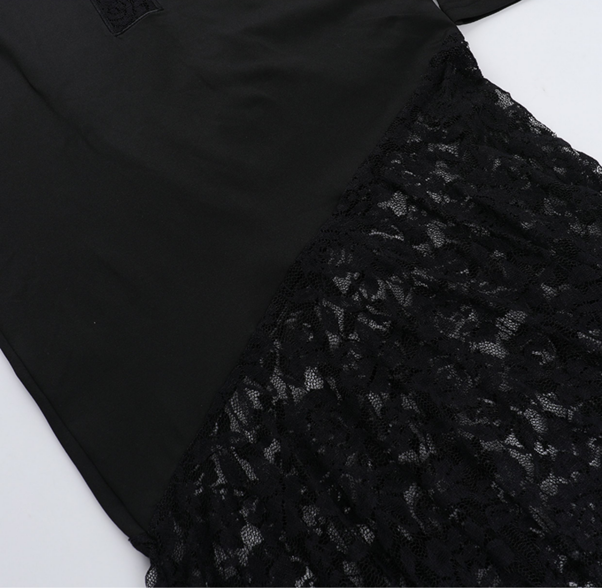 Hooded Cross Lace Dress 10