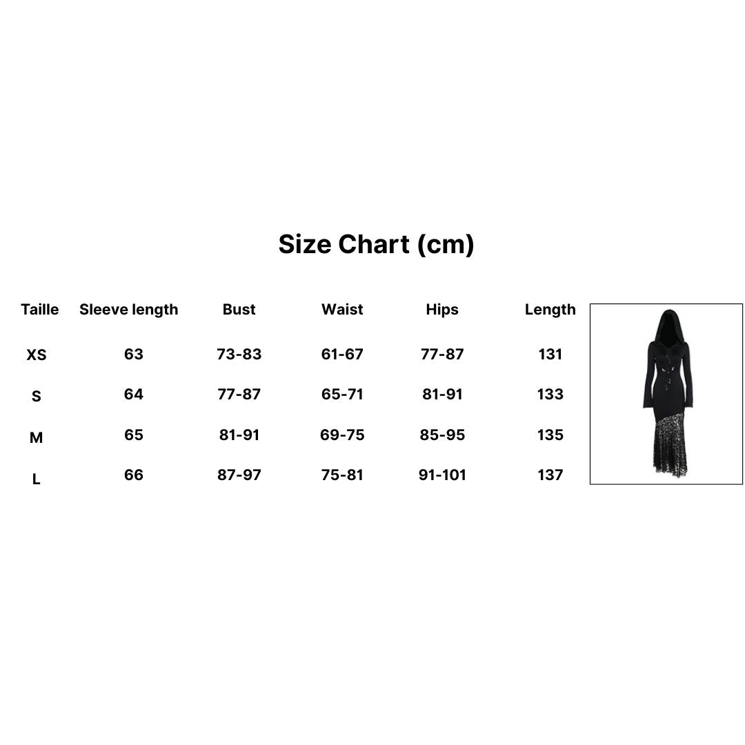 Hooded Cross Lace Dress 14