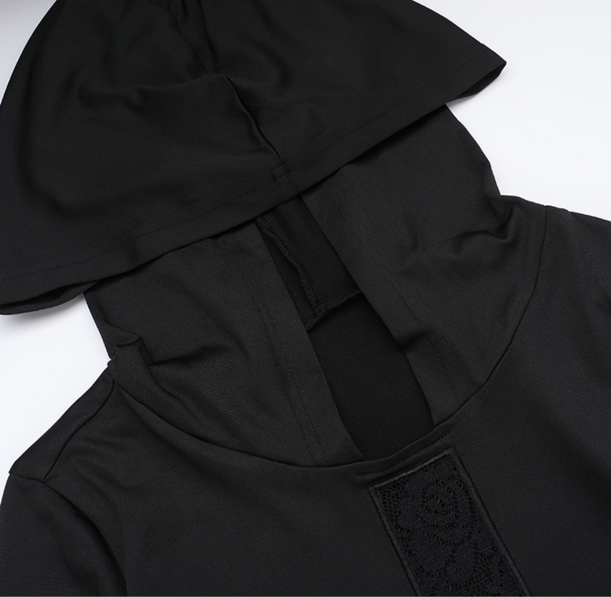 Hooded Cross Lace Dress 8