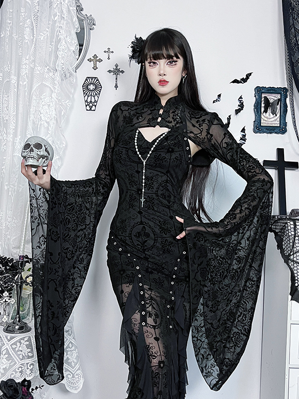 Lace Halter Mermaid Gown 1