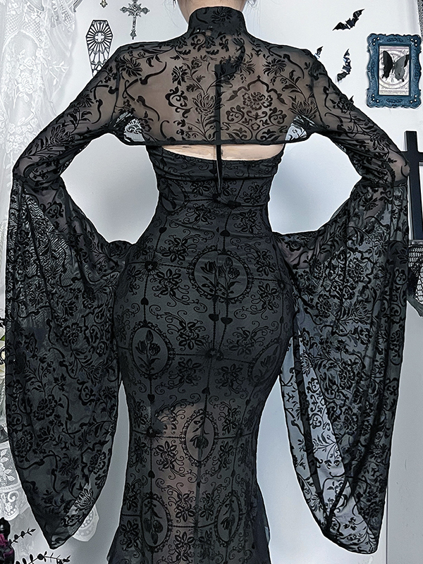 Lace Halter Mermaid Gown 15