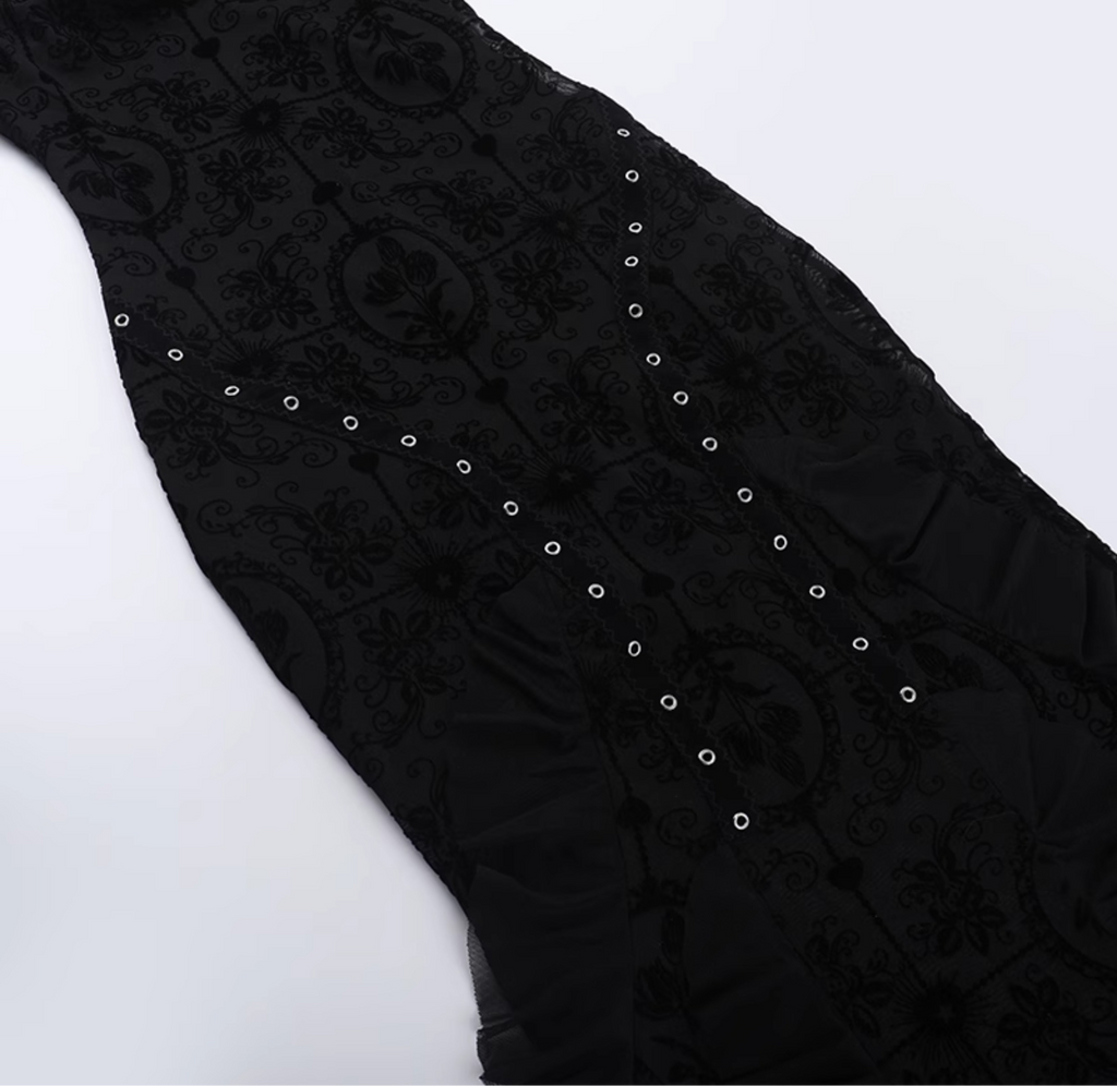 Lace Halter Mermaid Gown 9