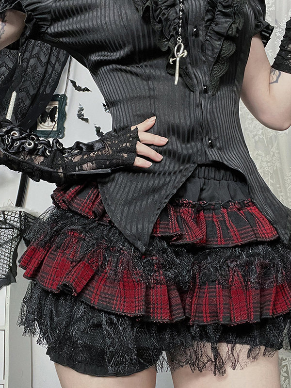 Layered Tartan Mini Skirt 3