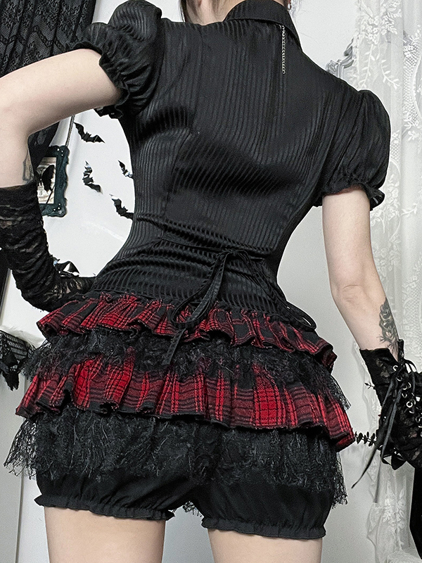 Layered Tartan Mini Skirt 6