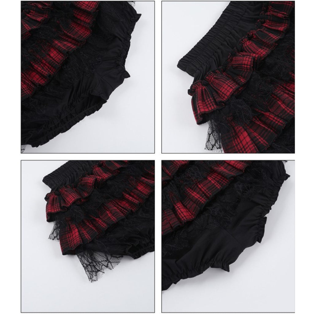Layered Tartan Mini Skirt 7