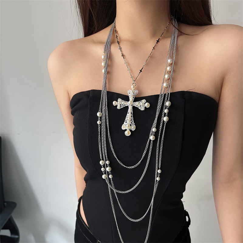 Long Layered Chain Necklace 3