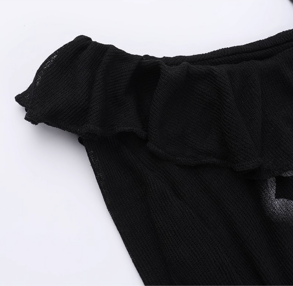 Off Shoulder Top with Buckle Straps 8