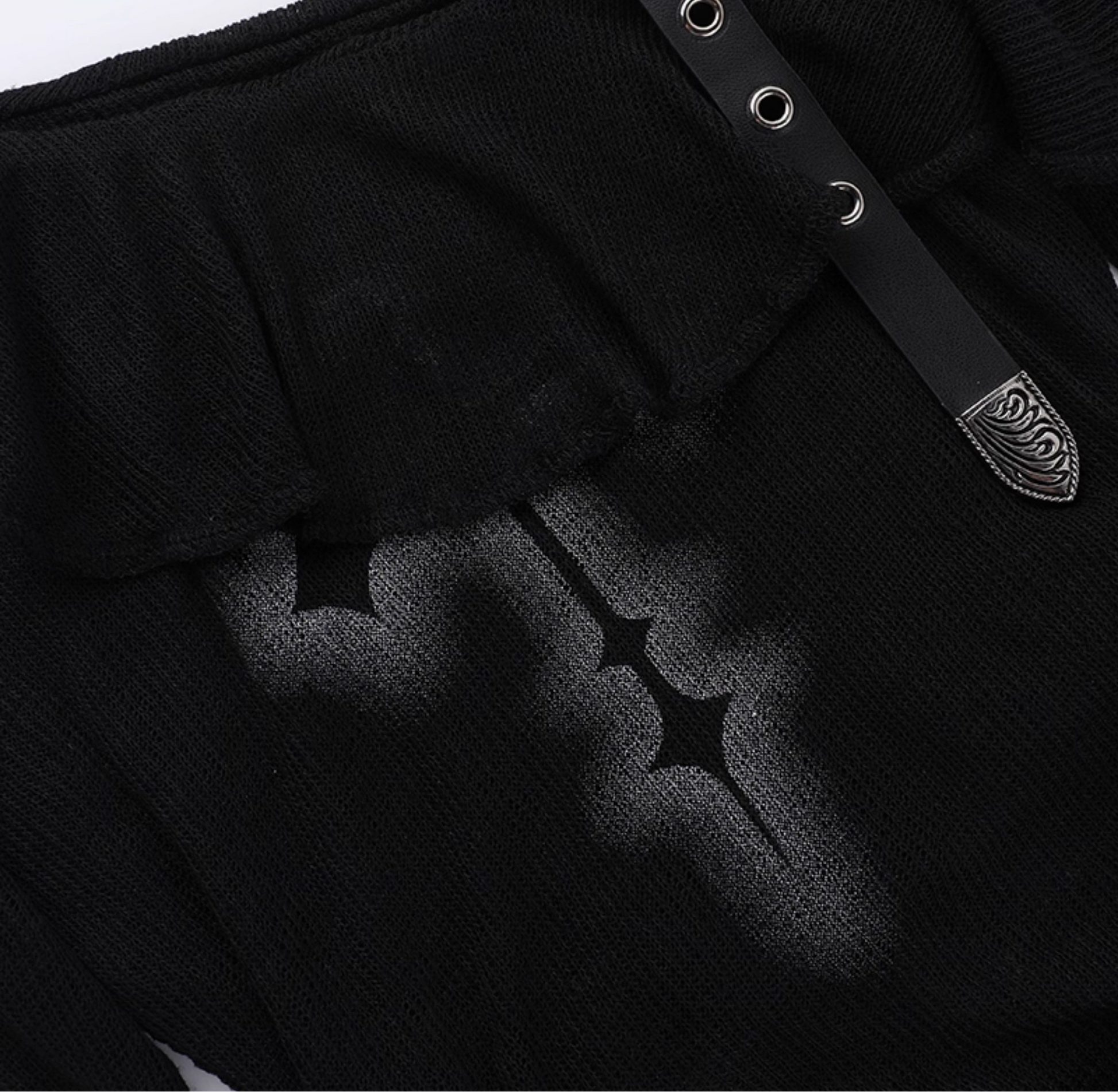 Off Shoulder Top with Buckle Straps 9