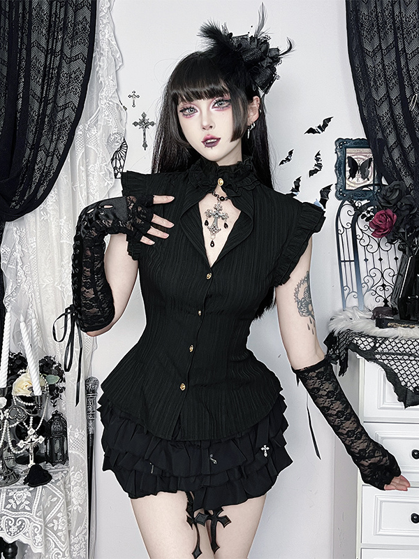 Pinstripe Sleeveless Blouse 2