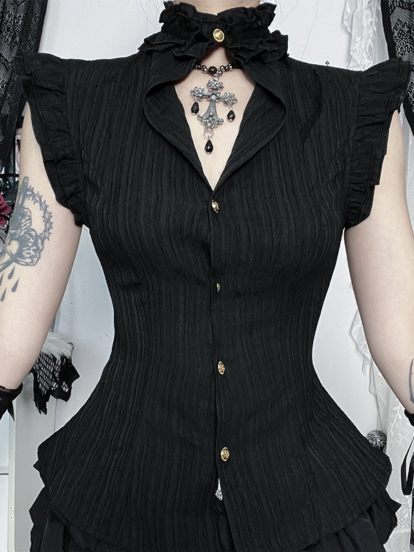 Pinstripe Sleeveless Blouse 3