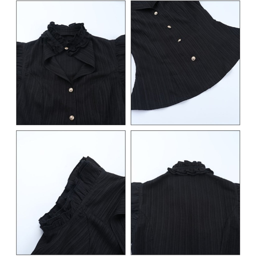 Pinstripe Sleeveless Blouse 6