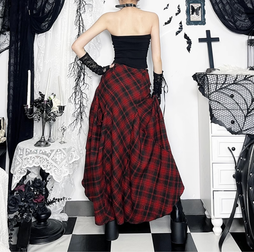 Punk Tartan Asymmetrical Skirt 5